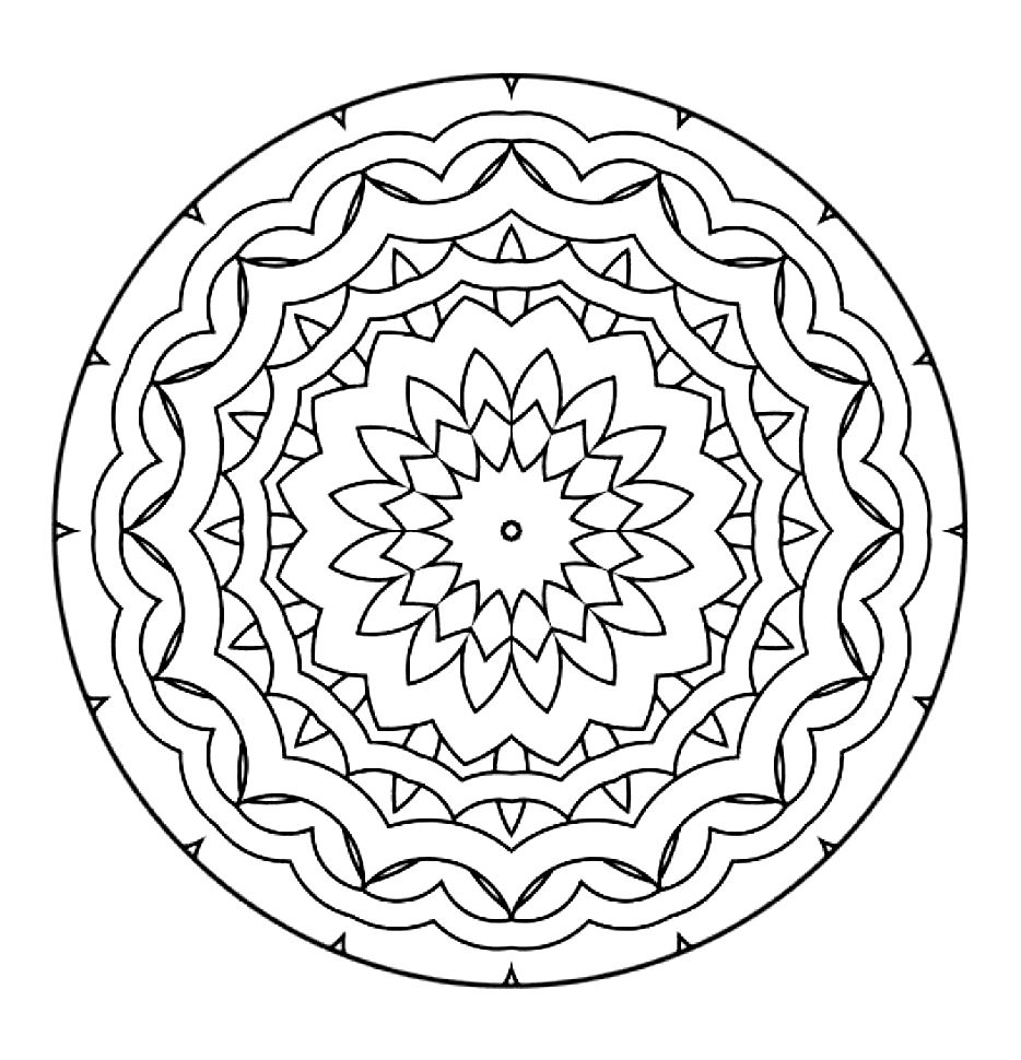 Cool relaxing Mandala drawing, pretty simple